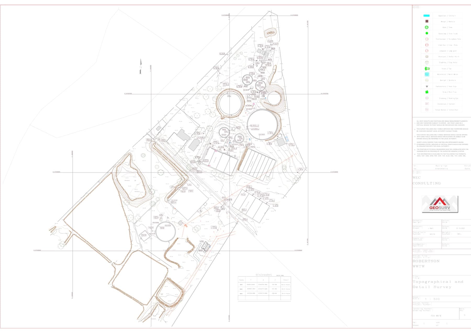 Topografiese opmetingstekening — Robertson WWTW